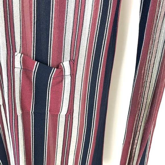 Chanel 06/C Burgundy Striped Buttoned-Henley Tunic - Picture 6 of 15